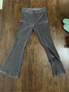 aerie Dark Gray Ribbed Lounge Pants